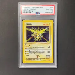Pokemon TCG Karte - Zapdos 1. Edition 16/102 Base Set Deutsch 1999 PSA 8 - Image 3