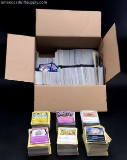 15.8 lbs. Lot Of Pokemon Cards. Medium Box, Unsorted - Image 1