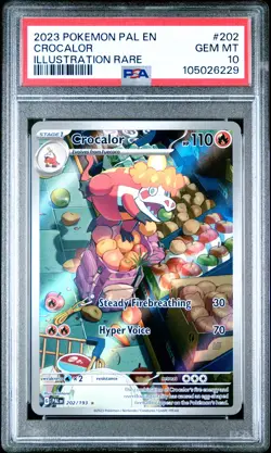 2023 POKEMON PAL EN-PALDEA EVOLVED ILLUSTRATION RARE #202 CROCALOR PSA 10 - Image 1