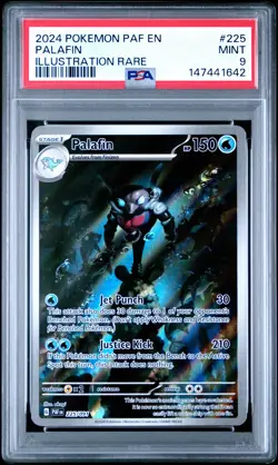 2024 POKEMON PAF EN-PALDEAN FATES ILLUSTRATION RARE #225 PALAFIN PSA 9 - Image 1