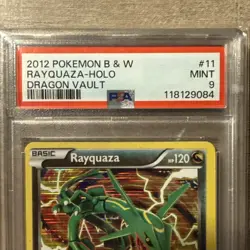 2012 POKEMON B&W DRAGON VAULT #11 RAYQUAZA-HOLO PSA 9 - Image 2
