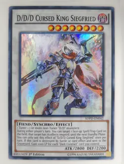 Yugioh! D/D/D Cursed King Siegfried - SDPD-EN042 - Super Rare - 1st Edition - LP - Image 1