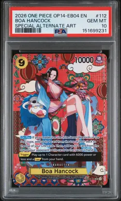 2026 ONE PIECE THE AZURE SEA'S SEVEN SPECIAL ALT ART #112 BOA HANCOCK PSA 10 - Image 1