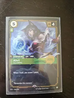 Ahri Alluring (Launch Exclusive) Riftbound Promo Card Foil Holographic NM+ - Image 1