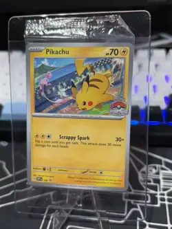 Pikachu SVP EN 190 - 2024 World Championships Sealed Promo Pokemon TCG Card - Image 1