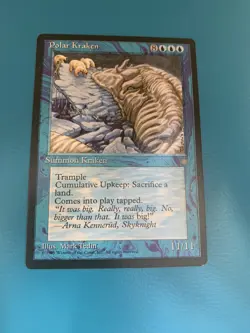 Magic the Gathering Card MTG Ice Age Polar Kraken Rare! - Image 3