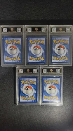 TOC 9/9.5 Pikachu Trick or Treat Holo English Pokemon Graded Card Lot*5 GL15 - Image 2