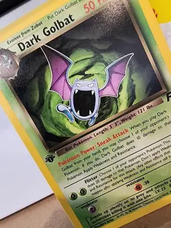Pokemon Team Rocket Dark Golbat 1st Edition Non-Holo Rare 24/82 Card Minty!! - Image 2