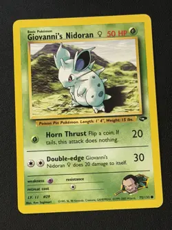 Giovanni's Nidoran 75/132 Gym Challenge - Common Pokemon Card - Image 1