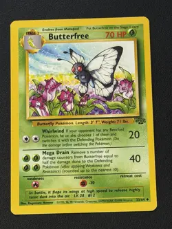Butterfree 33/64 WoTC Vintage Jungle Set Pokemon Card LP - Image 1