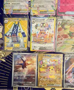 Pokemon Surging Sparks 11 Card Lot Gold Pikachu ex 247/191 + Illus Rares + More! - Image 3