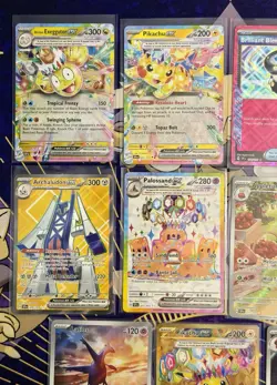 Pokemon Surging Sparks 11 Card Lot Gold Pikachu ex 247/191 + Illus Rares + More! - Image 4