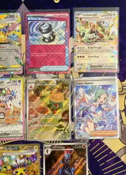 Pokemon Surging Sparks 11 Card Lot Gold Pikachu ex 247/191 + Illus Rares + More! - Image 5