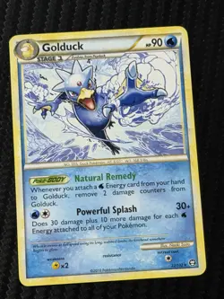 Golduck 22/102 Rare Non-Holo Triumphant Set Pokemon Card LP - Image 1