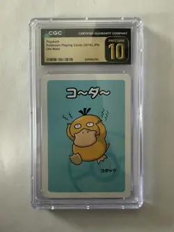 Pokemon Psyduck Old Maid 2019 Japanese Playing Card CGC Pristine 10 - Image 1
