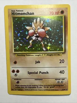 Hitmonchan 007/102 Base Set Holo - Pokemon Card - Image 1