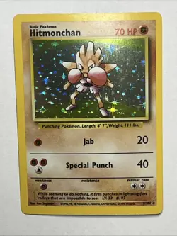 Hitmonchan 007/102 Base Set Holo - Pokemon Card - Image 2