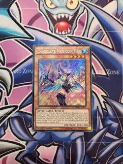 Yu-Gi-Oh! Card Chocolate Magician Girl MVP1-ENS52 Secret Rare 1st Ed - Image 1