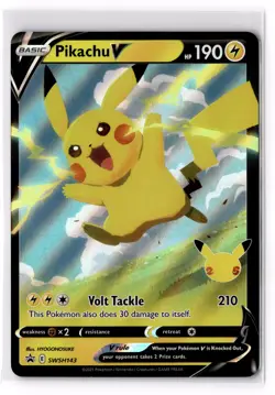 Pikachu V - SWSH143 SWSH: Sword & Shield Promo Cards Holo NM - Image 1