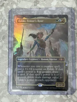Eshki, Temur's Roar (Borderless) #3 FOIL MTG Tarkir Dragonstorm TDC NM X1 - Image 1
