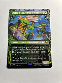 Mikey & Leo, Chaos & Order (Showcase) MTG TMNT Plus Bonus Rare!!! - Image 1