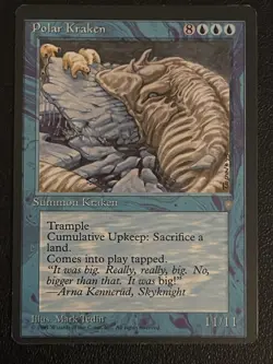 Polar Kraken MtG Ice Age Magic the Gathering Rare Blue Creature - Image 1