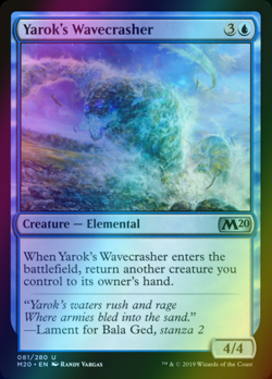 x1 FOIL Yarok's Wavecrasher MTG 81/280 M20 M/NM 1x - Image 1