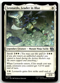Leonardo, Leader in Blue #16 (NM) TMT Magic MTG - Image 1