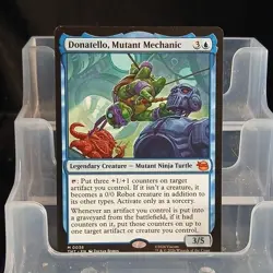 Magic: The Gathering Donatello, Mutant Mechanic Blue Legendary Creature TMNT 036 - Image 1