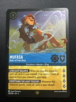 Mufasa - Ruler of Pride Rock 150/204 Shimmering Skies Cold Foil Lorcana Card NM - Image 1