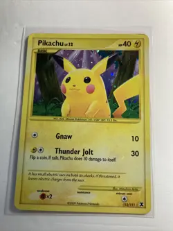 2009 Pokemon TCG Pikachu Rising Rivals 112/111 Holo Secret Rare Card - Image 1