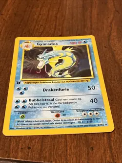 Pokemon TCG Gyarados Holo Rare Card Base Set 6/102, 1st Edition Dutch - Image 4