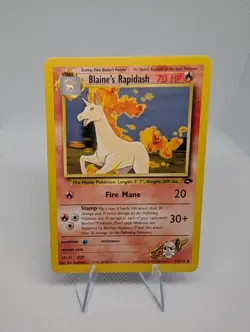 Blaine's Rapidash 33/132 Uncommon Gym Challenge Pokemon Card WOTC TCG LP - Image 1