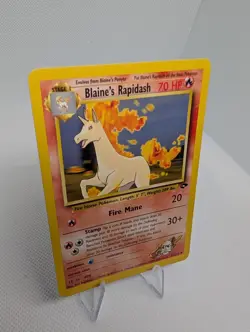 Blaine's Rapidash 33/132 Uncommon Gym Challenge Pokemon Card WOTC TCG LP - Image 2