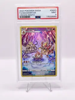 PSA 9 Mint Magmortar Holo Galarian Gallery Crown Zenith GG03/GG70 Pokemon Card - Image 1