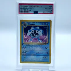Pokemon TCG Karte - Quappo 1. Edition 13/102 Base Set Deutsch 1999 PSA 8 - Image 1
