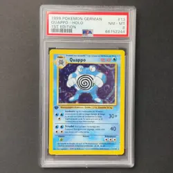 Pokemon TCG Karte - Quappo 1. Edition 13/102 Base Set Deutsch 1999 PSA 8 - Image 4