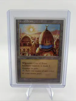 Magic: The Gathering 1995 Chronicles White Border City of Brass Card NM - Image 1