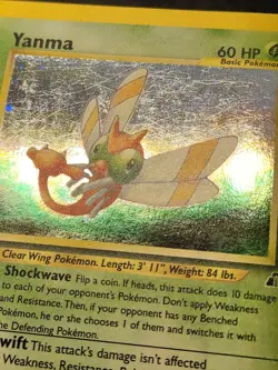 Yanma 17/75 Neo Discovery Holo Tcg Card Game Pokemon Collect Trade Holo Rare - Image 4