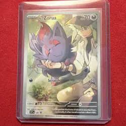 N's Zorua 189 SVP: Scarlet & Violet Promo 70 HP Scratch 20 Pokemon Card - Image 1