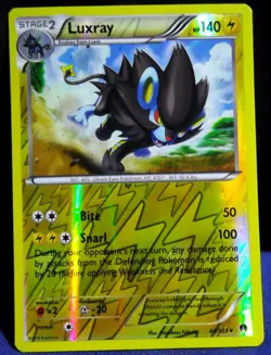 2016 Pokemon Card Luxray 46/122 - Reverse Holo Rare - XY: BREAKPoint - NM- - Image 1