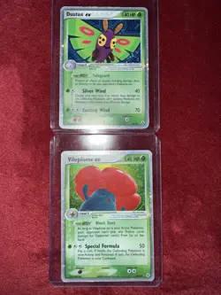 Pokemon Dustox ex LP & Vileplume ex HP Holo Cards 2004 Set - 2 Card Lot - Image 1