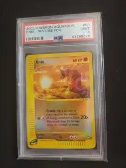 PSA 9 MINT Onix Reverse Holo Aquapolis Pokemon Card 98/147 GU1 - Image 1