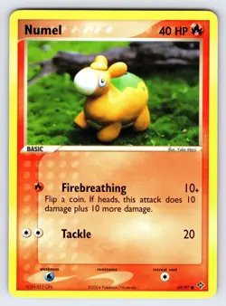 Numel 69/97 EX Dragon Pokemon Card Nintendo e-Series Yuka Morii Common - VLP - Image 1