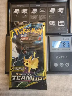 🔥 Pokemon Sun & Moon Team Up Booster Pack – 3 Card Mini Pack – HEAVY 7.81g 💰 - Image 1