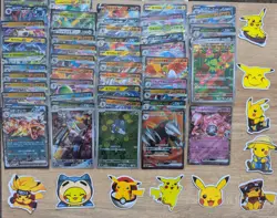 50 Pokemon Full Art, Ex & V Cards Lot (CHARIZARD & MEWTWO) (Free Shipping!!!) - Image 1