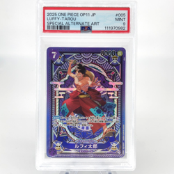 One Piece Card PSA 9 Luffy ST18-005 SR SP Alt Art Parallel Japanese [9] - Image 1