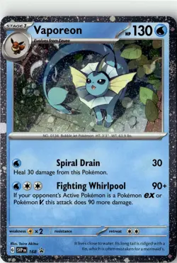Vaporeon - (Cosmos Holo) Promo SV: Scarlet & Violet Promo Cards 168 NM - Image 1