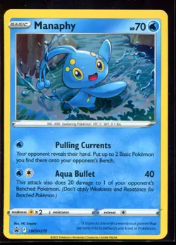 Manaphy SWSH275 LP-NM Holo Black Star Promo Pokemon Card - Image 1