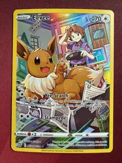 EEVEE TG11/TG30 Brilliant Stars FULL ART Trainer Gallery Pokemon TCG card MINT - Image 1